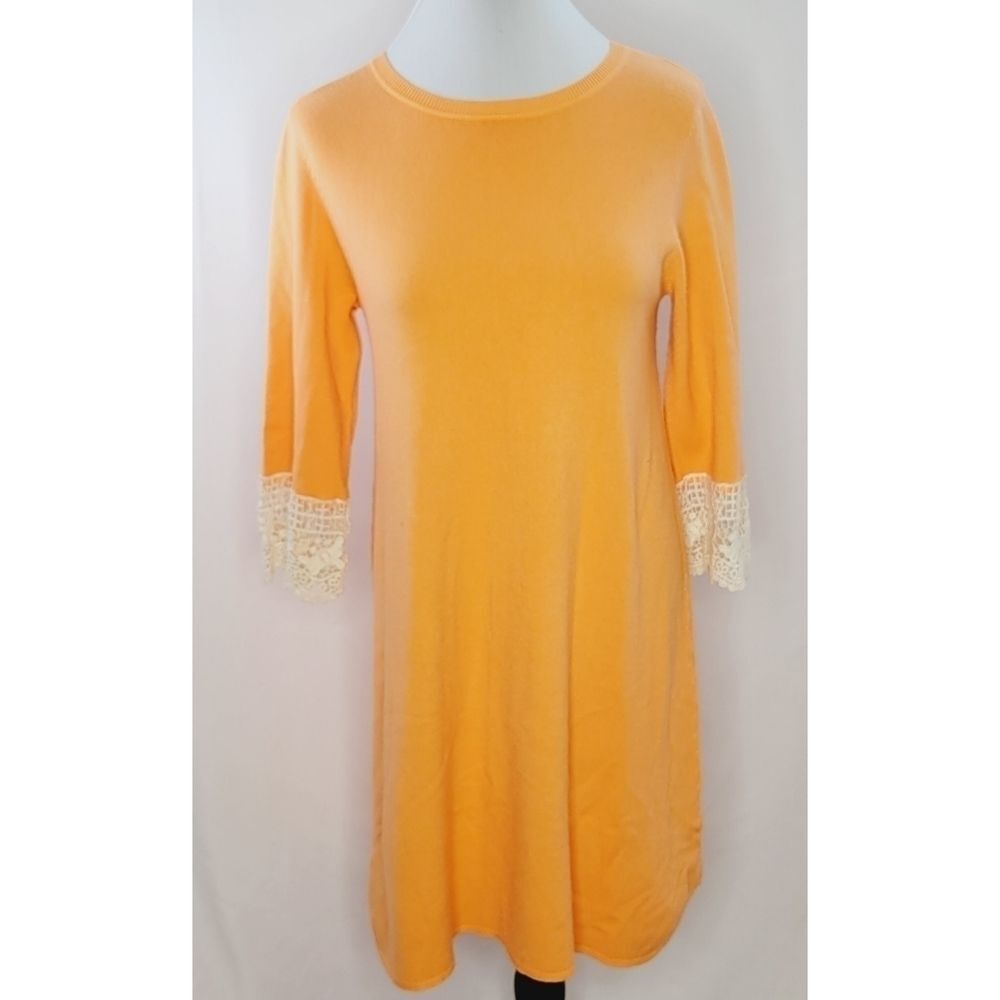 Hayden LA Crocheted Sleeve Sweater Dress Size Small - Picture 2 of 11